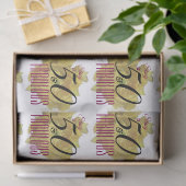 イエローサボスフラワー50と素晴らしい誕生日 薄葉紙 (ギフト)