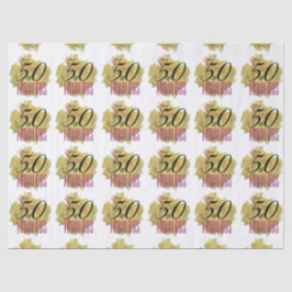 イエローサボスフラワー50と素晴らしい誕生日 薄葉紙