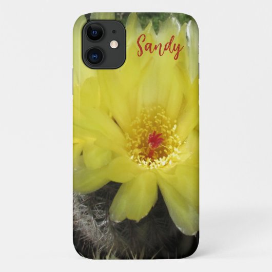 イエローサボテンの花 iPhone カスタム携帯ケース Case-Mate iPhoneケース (裏面)