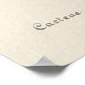 イエローサボテン花植物芸術 ポスター (角)