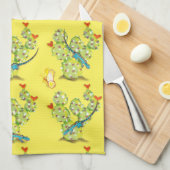 イエローサボトカゲ蝶の砂漠の南西 キッチンタオル (四つ折り)