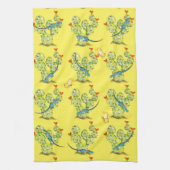 イエローサボトカゲ蝶の砂漠の南西 キッチンタオル (縦)