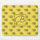 イエローサマービーズパターンモノグラム マウスパッド (正面)