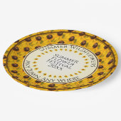 イエローサマーブラックアイドスーザン花の写真 ペーパープレート (アングル)