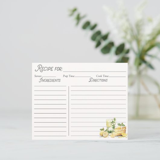 イエローサマーレモンツリーファミリーレシピカード (スタンド正面)