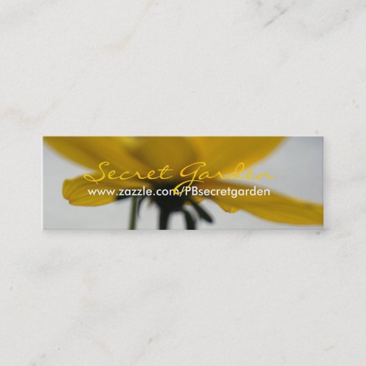 イエローサマー花の写真名刺 スキニー名刺 (正面)