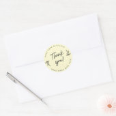 イエローサンキューステッカー ラウンドシール (封筒)