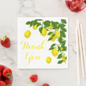 イエローサンキューレモングリーンウェディングパーティー スタンダードランチョンナプキン (インサイチュ)