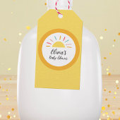 イエローサンシャイパーソナライズされたンベビーシャワー ギフトタグ