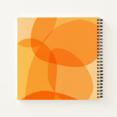 イエローサンシャインオーガニックシェイプ抽象芸術アートデザイン ノートブック (裏面)