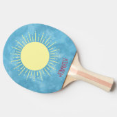 イエローサンシャインブルースカイ名前をカスタムする 卓球ラケット (横)