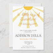 イエローサンシャインベビーシャワー 招待状 (正面)