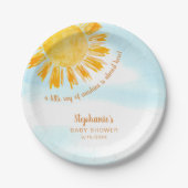 イエローサンシャインボホベイビーシャワー ペーパープレート (正面)