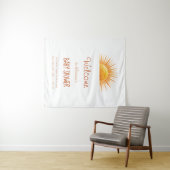 イエローサンシャインレトロ水彩赤ちゃんシャワー タペストリー (インサイチュ(横))