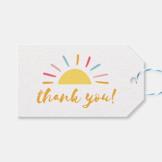 イエローサンシャイン感謝していユー ギフトタグ (正面(横))