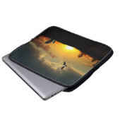 イエローサンセットグラスメドウエレクトロニクスバッグ ラップトップスリーブ (正面下部)