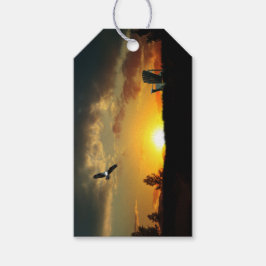 イエローサンセットグラスメドウギフトラベル ギフトタグ