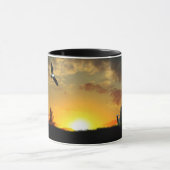 イエローサンセットグラスメドウコーヒーマグ マグカップ (中央)