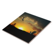 イエローサンセットグラスメドウセラミックタイル タイル (側面)