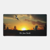 イエローサンセットグラスメドウデスクマット デスクマット (正面)