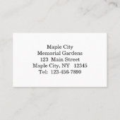 イエローサンセットグラスメドウビジネスカード 名刺 (裏面)