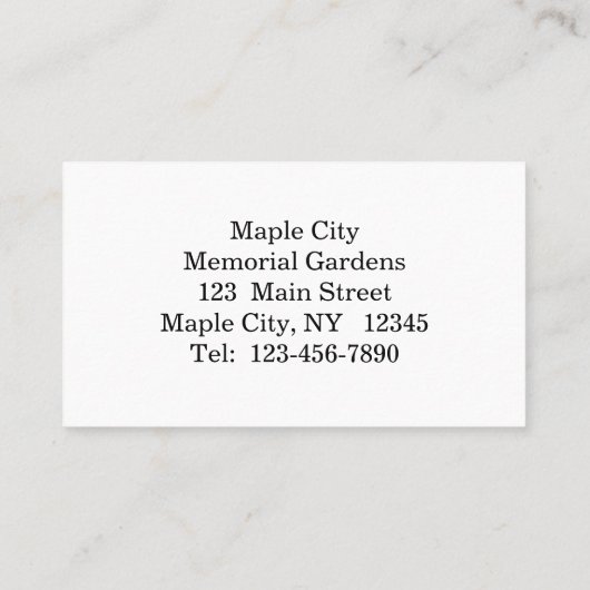 イエローサンセットグラスメドウビジネスカード 名刺 (裏面)