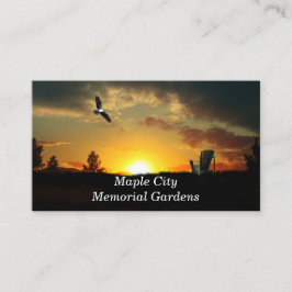 イエローサンセットグラスメドウビジネスカード 名刺