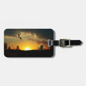 イエローサンセットグラスメドウラゲッジタグ ラゲッジタグ (正面横)