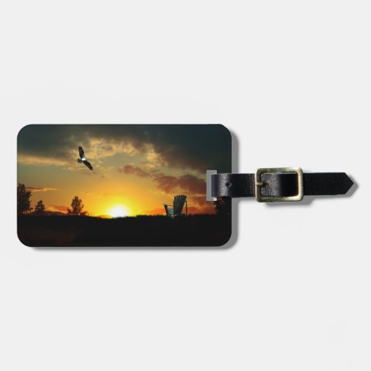 イエローサンセットグラスメドウラゲッジタグ ラゲッジタグ (正面横)