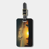 イエローサンセットグラスメドウラゲッジタグ ラゲッジタグ (正面縦)