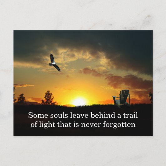 イエローサンセットグラスメドウ悔やみや弔慰はがき ポストカード (正面)