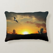 イエローサンセットグラスメドウ装飾用クッション アクセントクッション (正面)