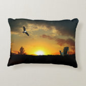 イエローサンセットグラスメドウ装飾用クッション アクセントクッション (裏面)