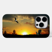 イエローサンセットグラッシー牧草地の携帯電話ケース Case-Mate iPhoneケース (裏面 (横))