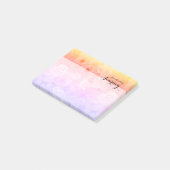 イエローサンセットパステルフローラフラワーズボホジャーニー ポストイット (アングル)