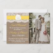 イエローサンドドルビーチ結婚式写真結婚 案内状 (正面)