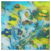 イエローサンビームフローラ織物 ファブリック (見本)