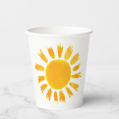 イエローサンファースト誕生日パーティー 紙コップ (正面)