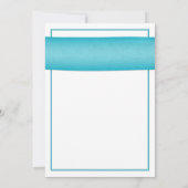 イエローサンフラワーアクアリボン結婚式招待状 招待状 (裏面)