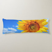 イエローサンフラワーアンドビーズオンブルースカイ抱き枕 ボディピロー (裏面)