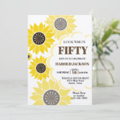 イエローサンフラワーエイジ誕生日 招待状 (スタンド正面)