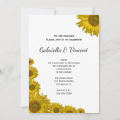 イエローサンフラワーエッジ婚約パーティ 招待状 (正面)