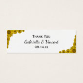 イエローサンフラワーエッジ結婚式の引き出物ラベル (正面)