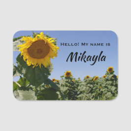 イエローサンフラワーカントリースタイル 名札