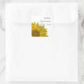 イエローサンフラワーキンセアニェラメッセージカード スクエアシール (バッグ)