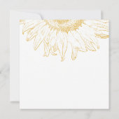 イエローサンフラワーグラフィックキンセアニェラパーティー 招待状 (裏面)