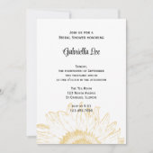 イエローサンフラワーグラフィックブライダルシャワー 招待状 (正面)