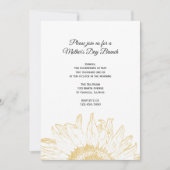 イエローサンフラワーグラフィックマザーズデイブランチ 招待状 (正面)