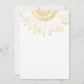 イエローサンフラワーグラフィックマザーズデイブランチ 招待状 (裏面)