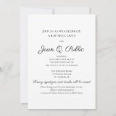 イエローサンフラワーグラフィックリビング葬儀パーティー 招待状 (裏面)